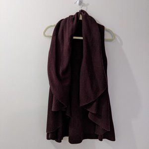 Wrap vest shawl - raisin